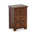 Duchy Acacia 3 Drawer Brown Bedside Table from Roseland Furniture