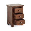 Duchy Acacia 3 Drawer Brown Bedside Table from Roseland Furniture