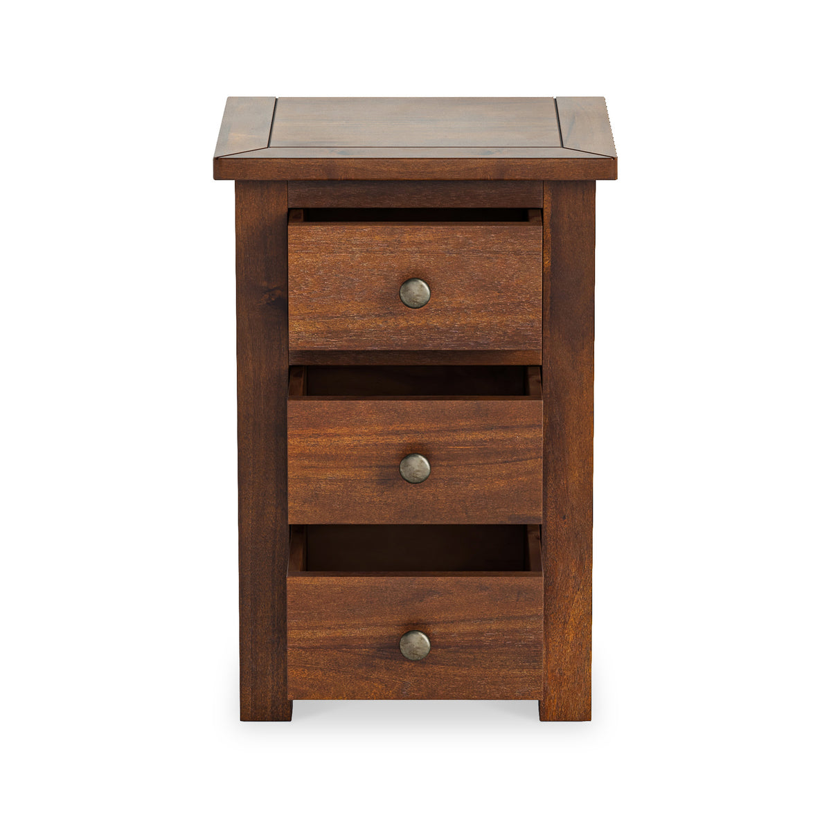 Duchy Acacia 3 Drawer Brown Nightstand