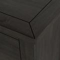 Duchy Acacia Slim 2 Drawer Black Bedside Table