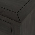 Duchy Acacia 3 Drawer Black Bedside Table