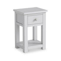 Duchy Inox Grey 1 Drawer Bedside Table from Roseland Furniture