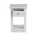 Duchy Inox Grey 1 Drawer Bedside Table