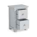 Duchy Inox Grey 2 Drawer Nightstand