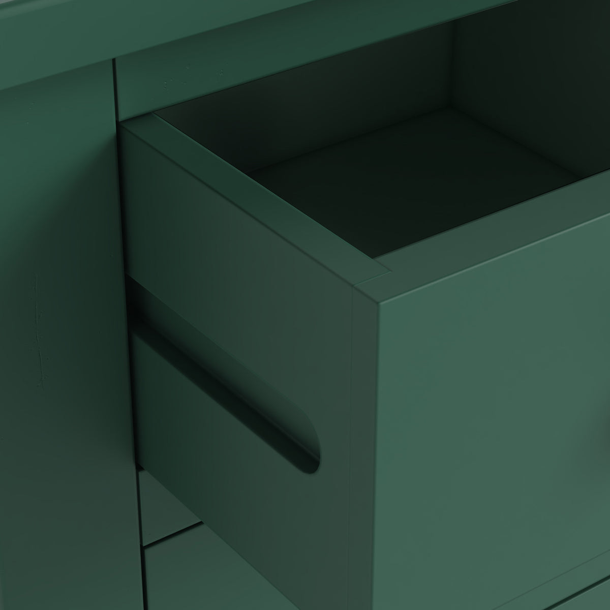 Duchy Puck Green 2 Drawer Bedside Table