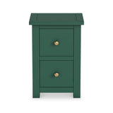 Duchy Puck Green 2 Drawer Bedside Cabinet