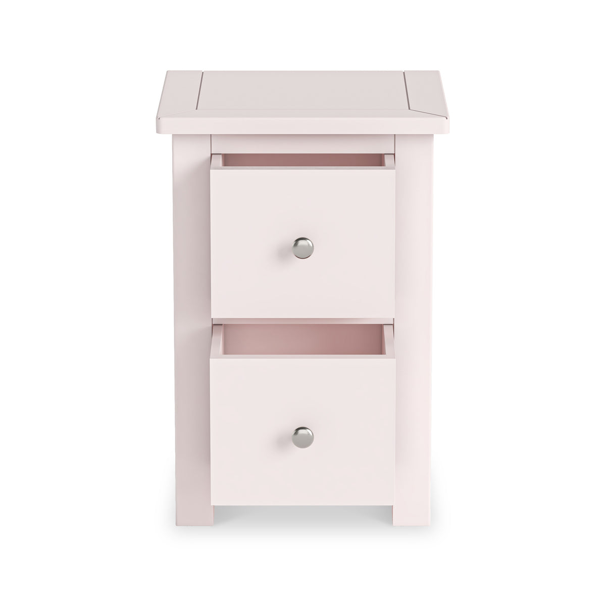 Duchy Dorchester Pink 2 Drawer Bedside Table from Roseland Furniture