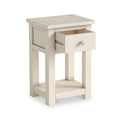 Duchy Linen Cream 1 Drawer Bedside nightstand