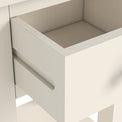 Duchy Linen Cream 1 Drawer Bedside Table