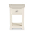 Duchy Linen Cream 1 Drawer Bedside cabinet