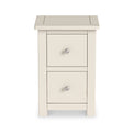 Duchy Linen Cream 2 Drawer Bedside Cabinet