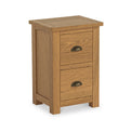 Duchy Waxed Oak 2 Drawer Bedside Table from Roseland Furniture