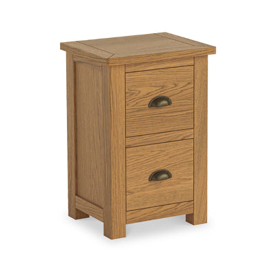 Duchy Waxed Oak 2 Drawer Bedside Table