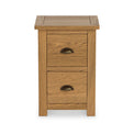 Duchy Waxed Oak 2 Drawer Bedside Table from Roseland Furniture