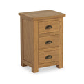 Duchy Waxed Oak 3 Drawer Bedside Table  from Roseland Furniture