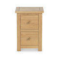 Duchy Oak Slim 2 Drawer Bedside Cabinet