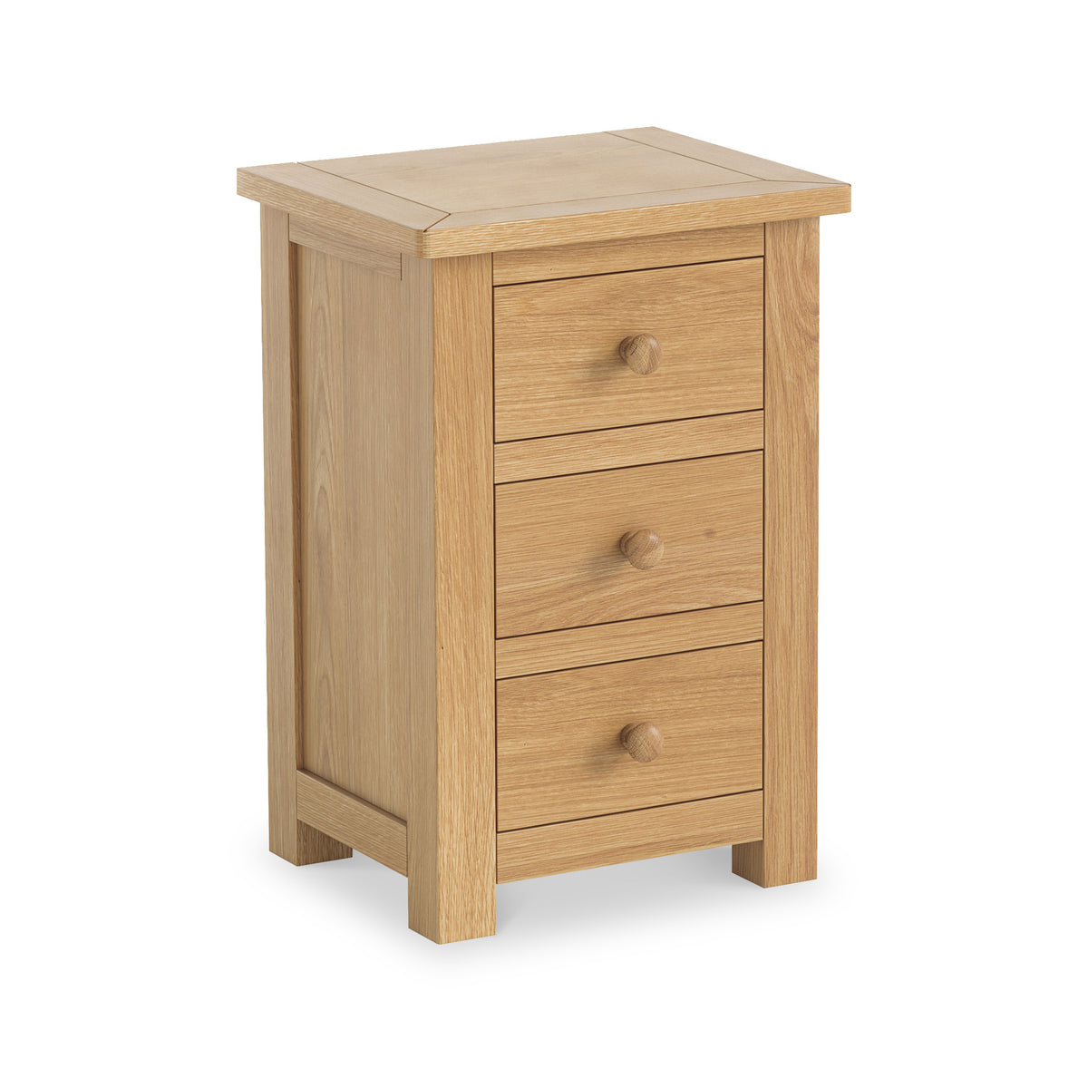 Duchy Oak 3 Drawer Bedside Table from Roseland Furniture
