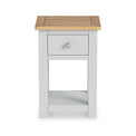 Duchy Inox 1 Drawer Bedside Cabinet with Oak Top