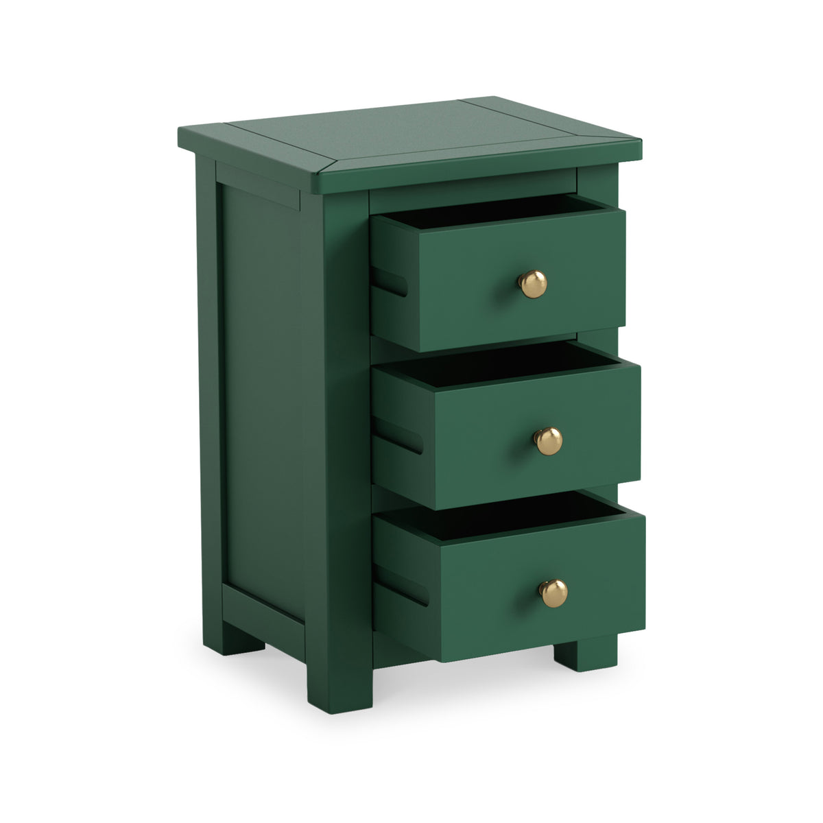 Duchy Puck Green 3 Drawer Nightstand