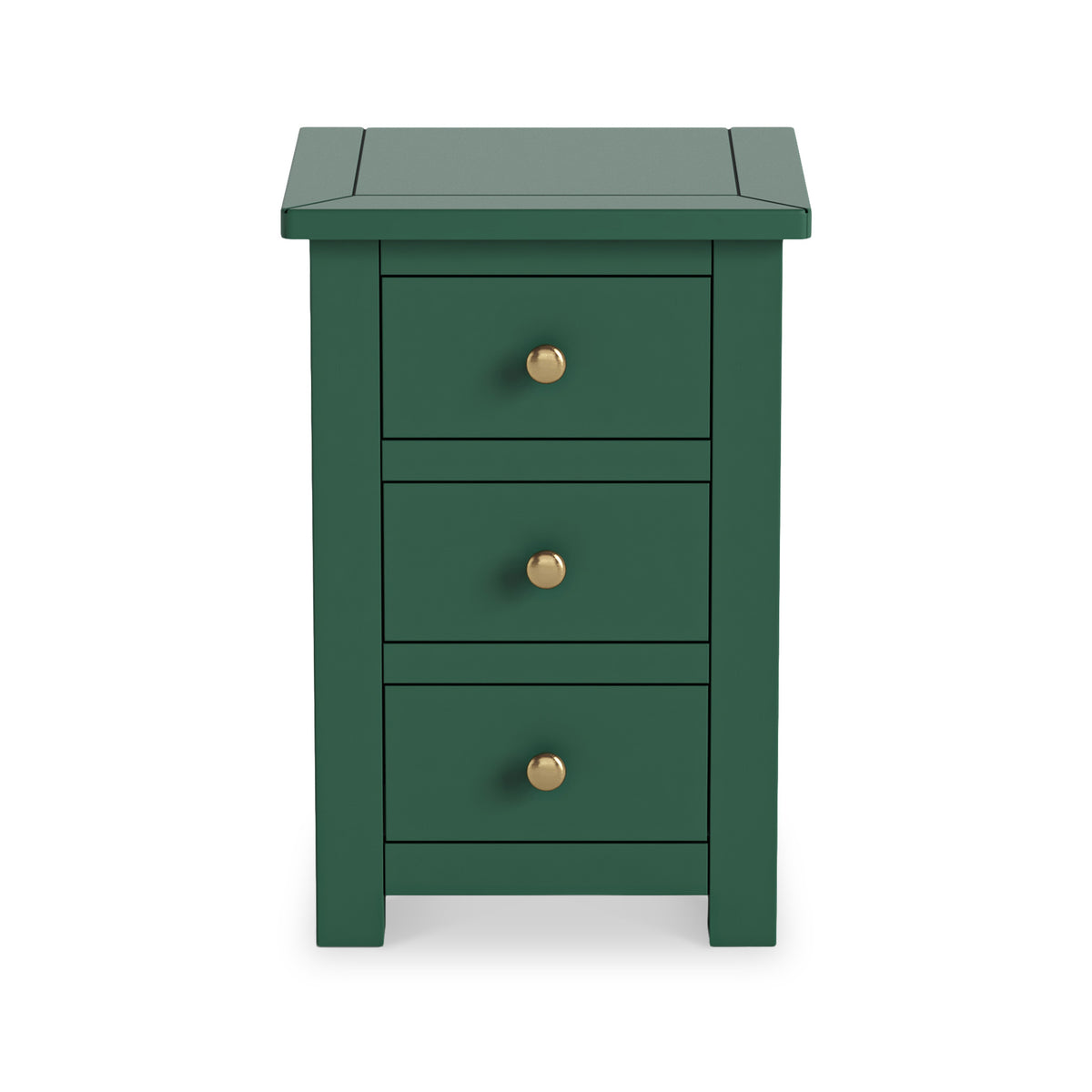 Duchy Puck Green 3 Drawer Bedside Cabinet
