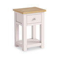 Duchy Dorchester Pink  1 Drawer Bedside Table with Oak Top