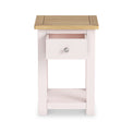 Duchy Dorchester Pink  1 Drawer Bedside Table with Oak Top