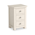 Duchy Linen Cream 3 Drawer Bedside Table from Roseland Furniture