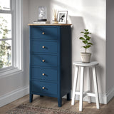 Penrose Tallboy Chest Navy from Roseland Furniture