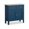 Penrose Navy Blue Mini Sideboard with wooden handles
