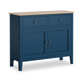 Penrose Navy Blue Small Sideboard Cabinet with metal handles from Roseland Furniture