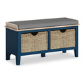 Penrose Navy Blue Storage Bench from Roseland Furniture