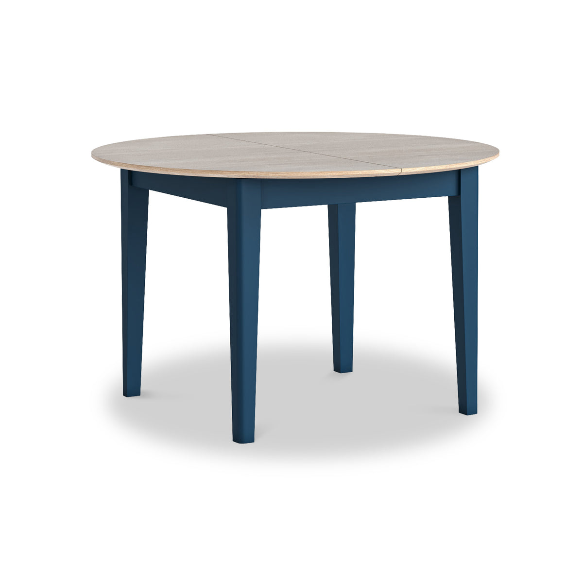 Penrose Navy Blue Extending Round Dining Table from Roseland Furniture