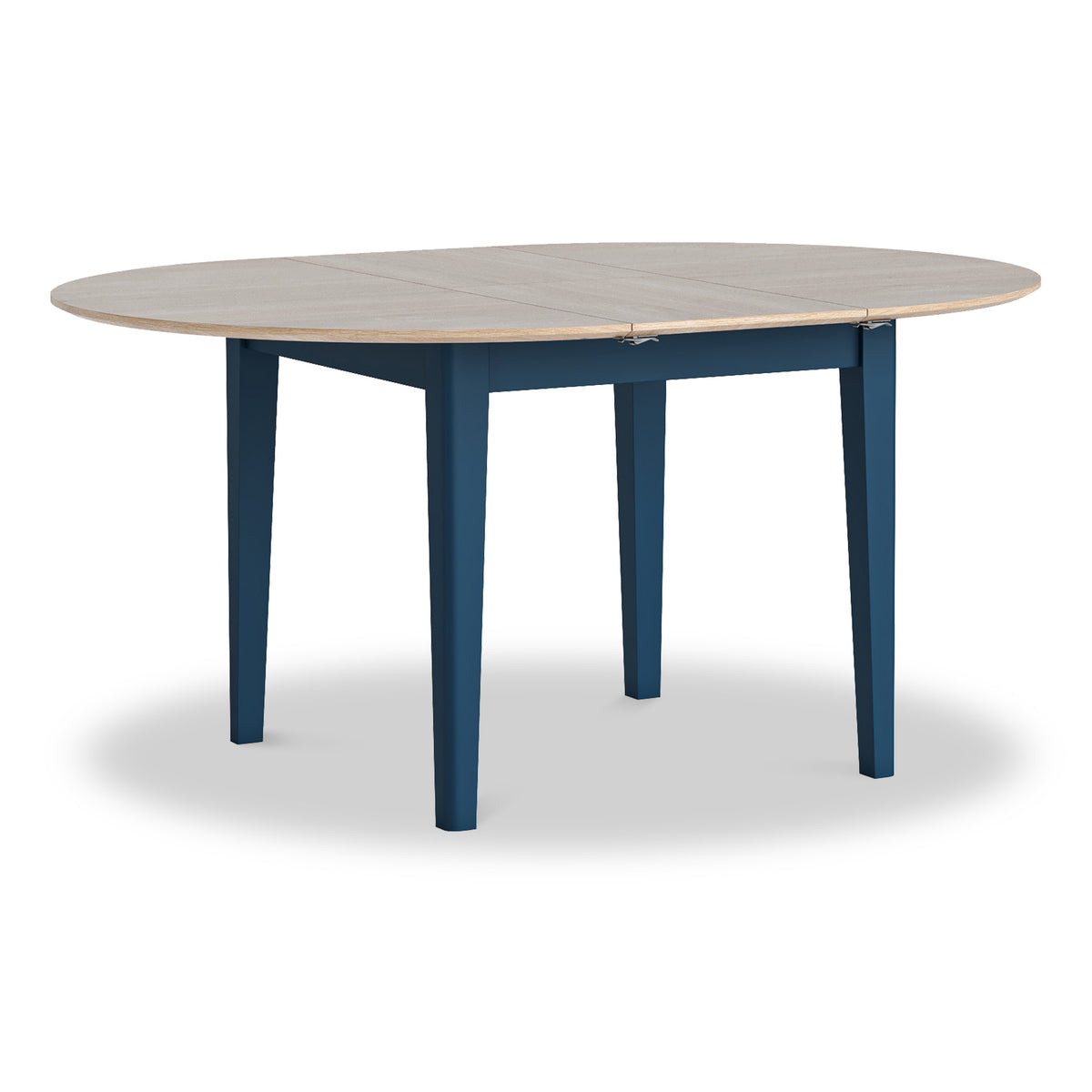 Penrose Navy Blue Extending Round Dining Table from Roseland Furniture