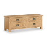 Lanner Oak 4 Drawer Low Storage Chest from Roseland Furniture
