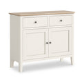 Penrose Coconut White Small Sideboard Cabinet with metal handles from Roseland Furniture