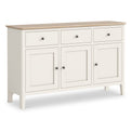 Penrose Coconut white Large Sideboard with metal handles from Roseland Furniture
