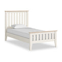 Penrose Coconut White Single Slatted Bed from Roseland Furniture