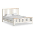 Penrose Coconut White King Size Slatted Bed from Roseland Furniture