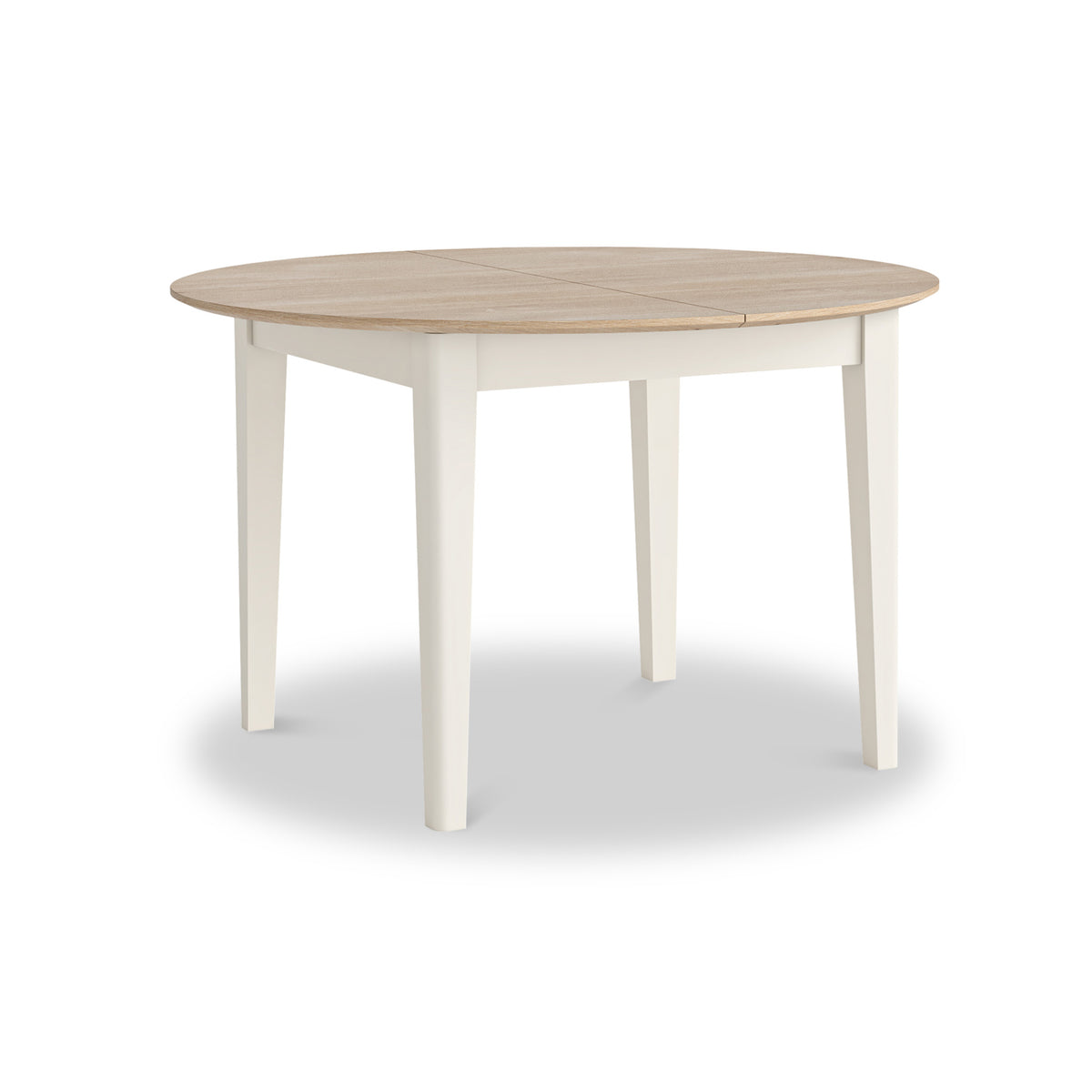 Penrose Coconut White  Extending Round Dining Table from Roseland Furniture