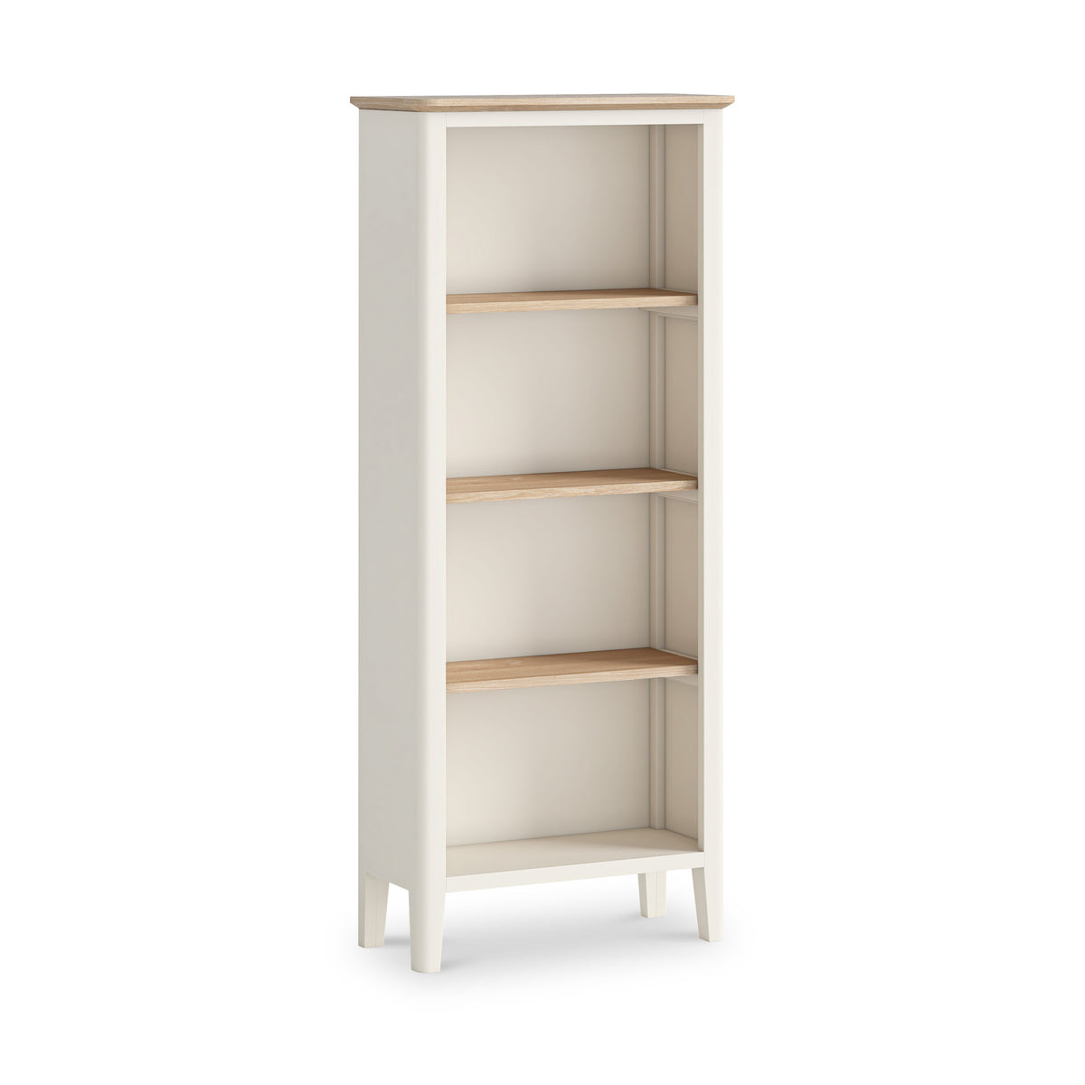 Penrose Coconut White Slim Bookcase from Roseland Furniture
