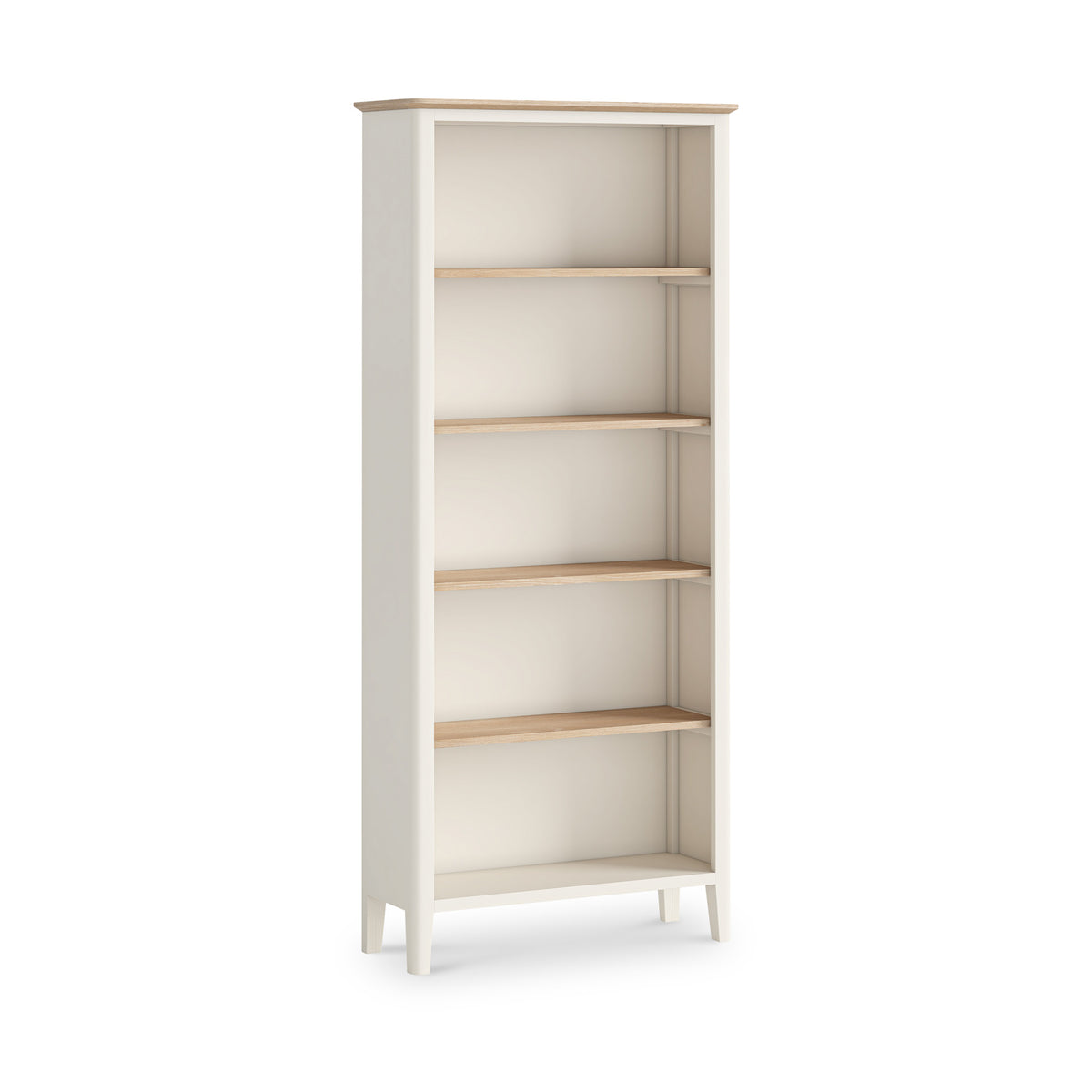 Penrose Coconut White Large Bookcase from Roseland Furniture