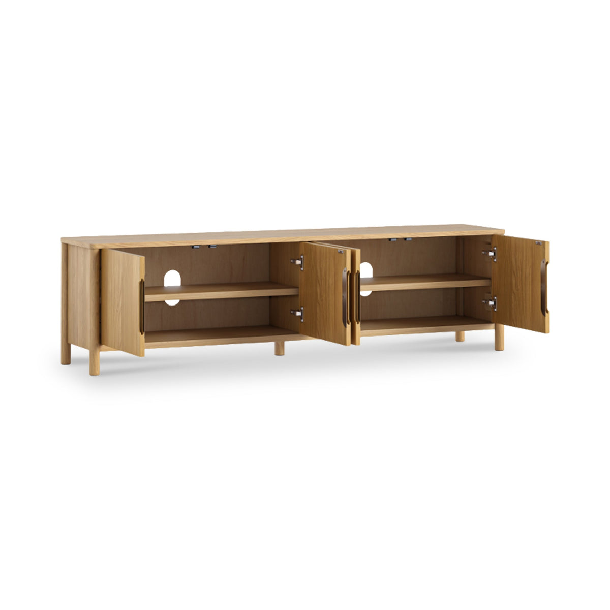 Carnon Oak 180cm TV Unit from Roseland Furniture