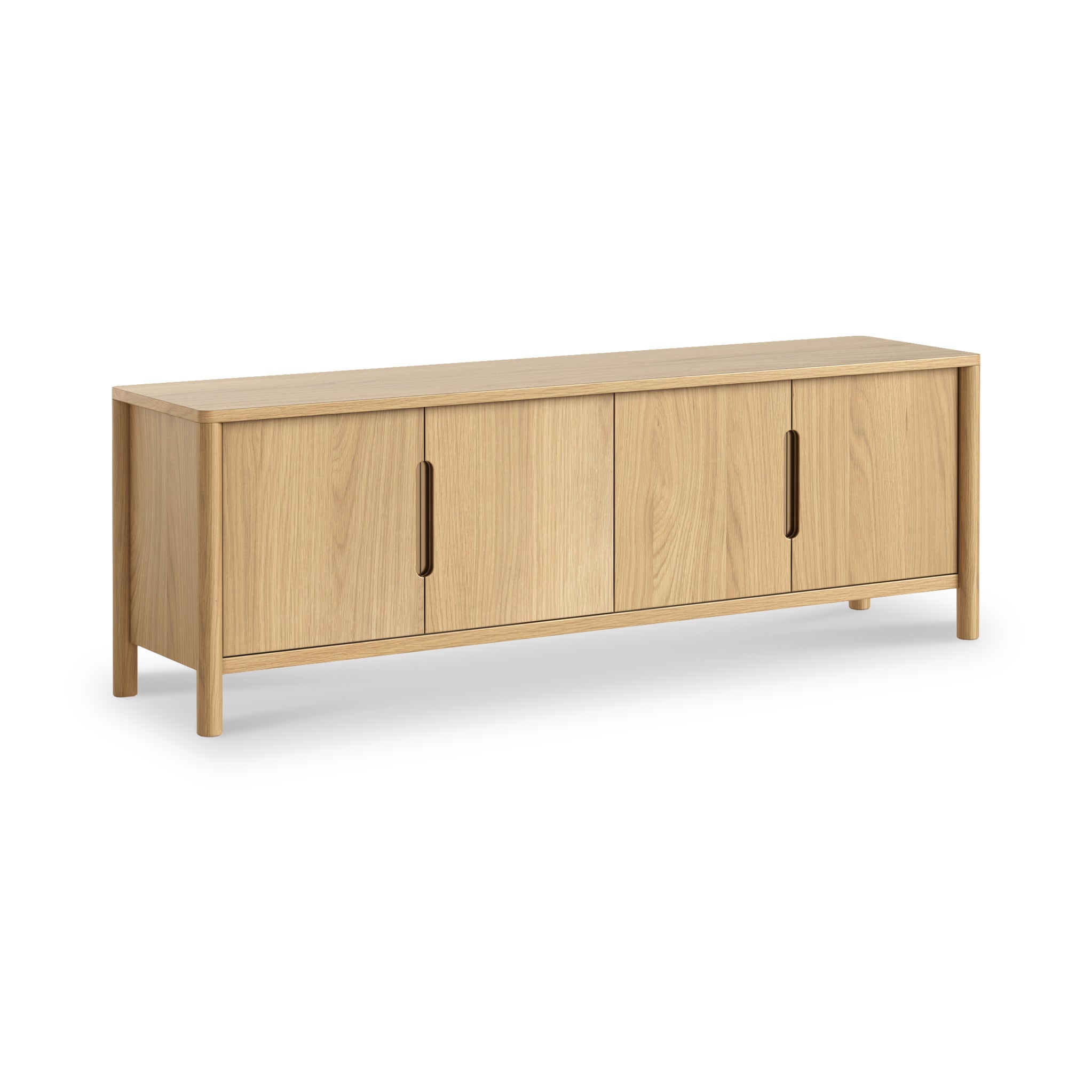 Carnon Oak Scandi Style Large 150cm TV Unit with 4 Doors Roseland