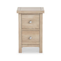 Farrow Oak Slim 2 Drawer Bedside Cabinet