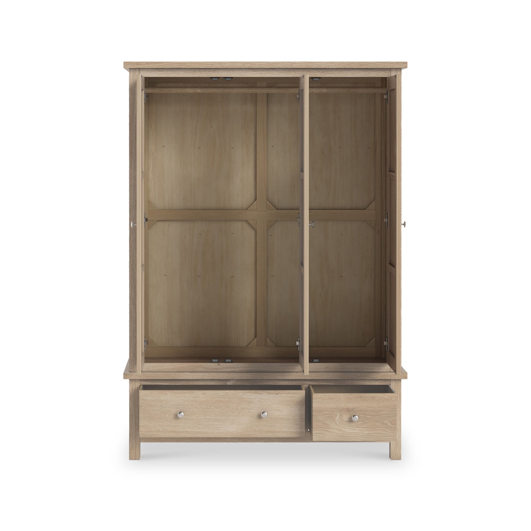 Farrow Oak 3 Door Wardrobe with Drawers