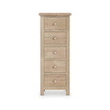 Farrow Oak 5 Drawer Tallboy Chest of Drawers
