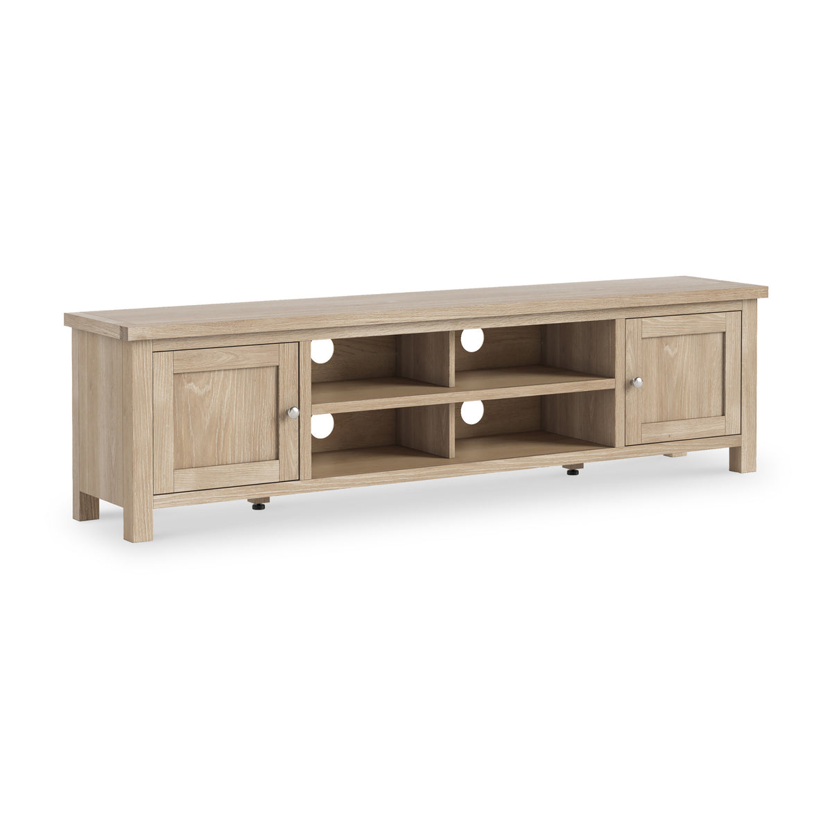Farrow Oak 180cm Extra Wide TV Stand from Roseland Furniture