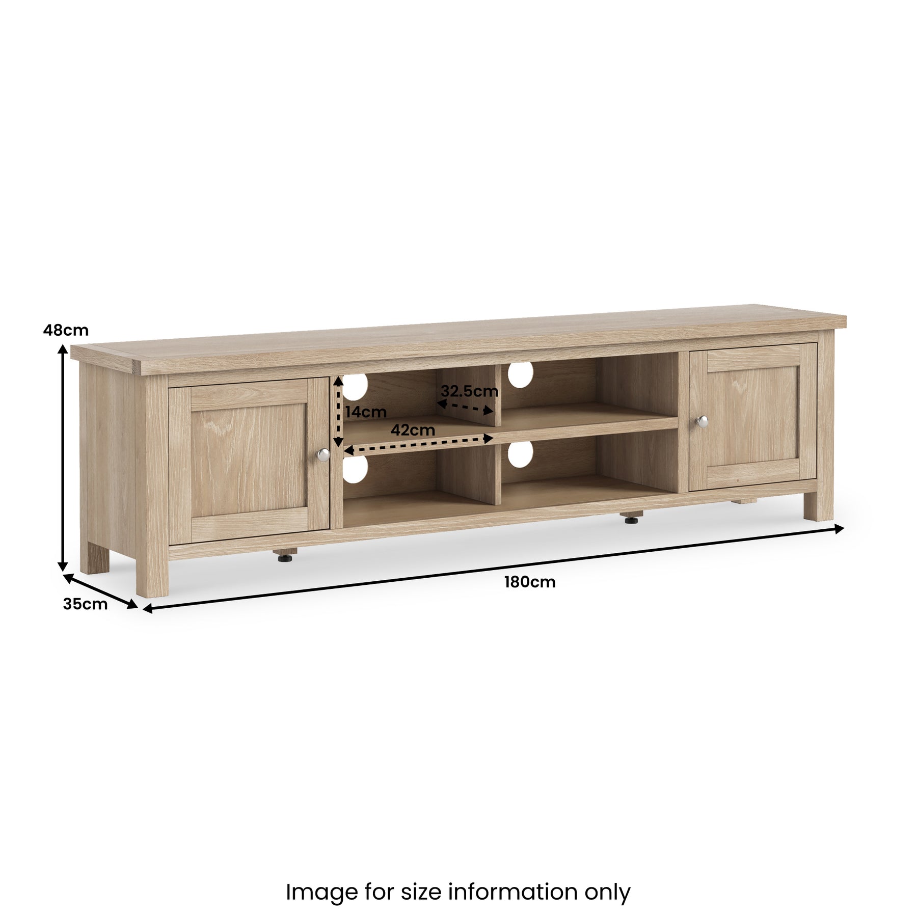 Farrow Oak 180cm Extra Large TV Stand