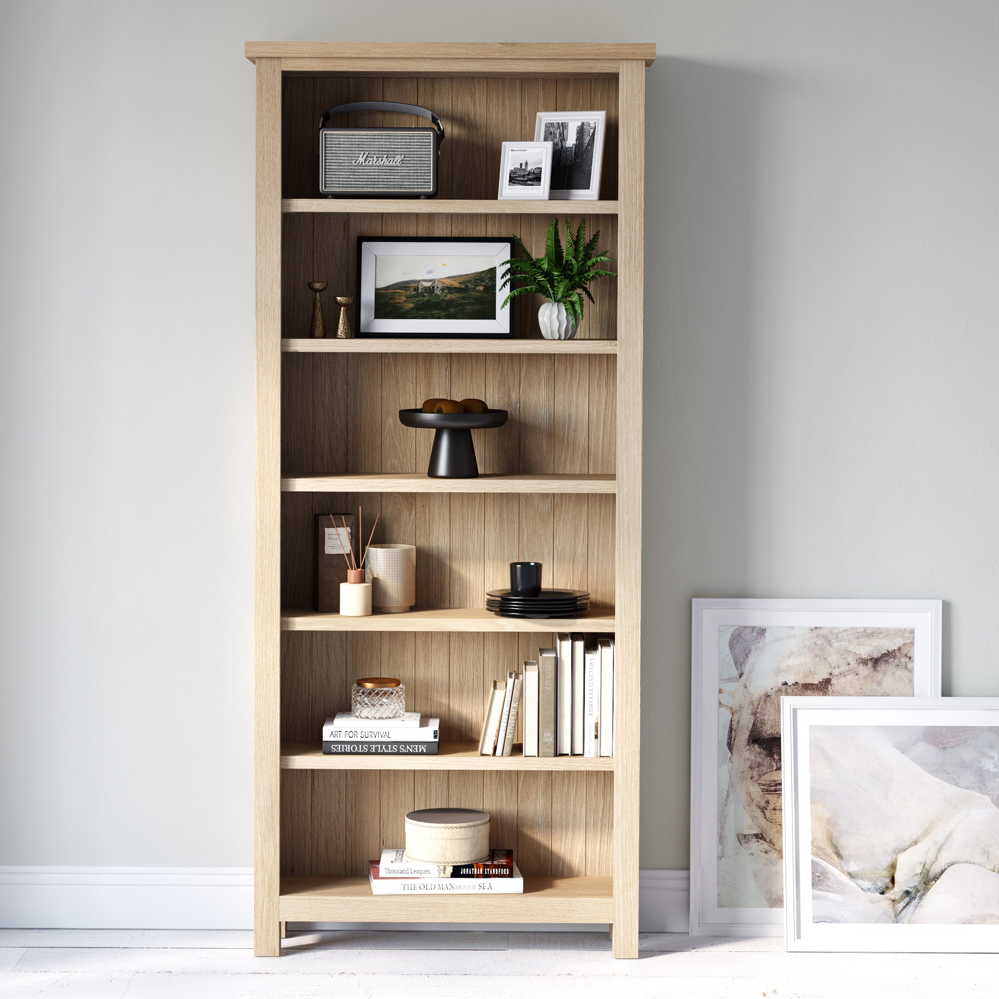 Farrow Oak Large Bookcase