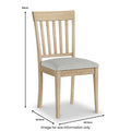 Riley Oak Dining Chair dimensions